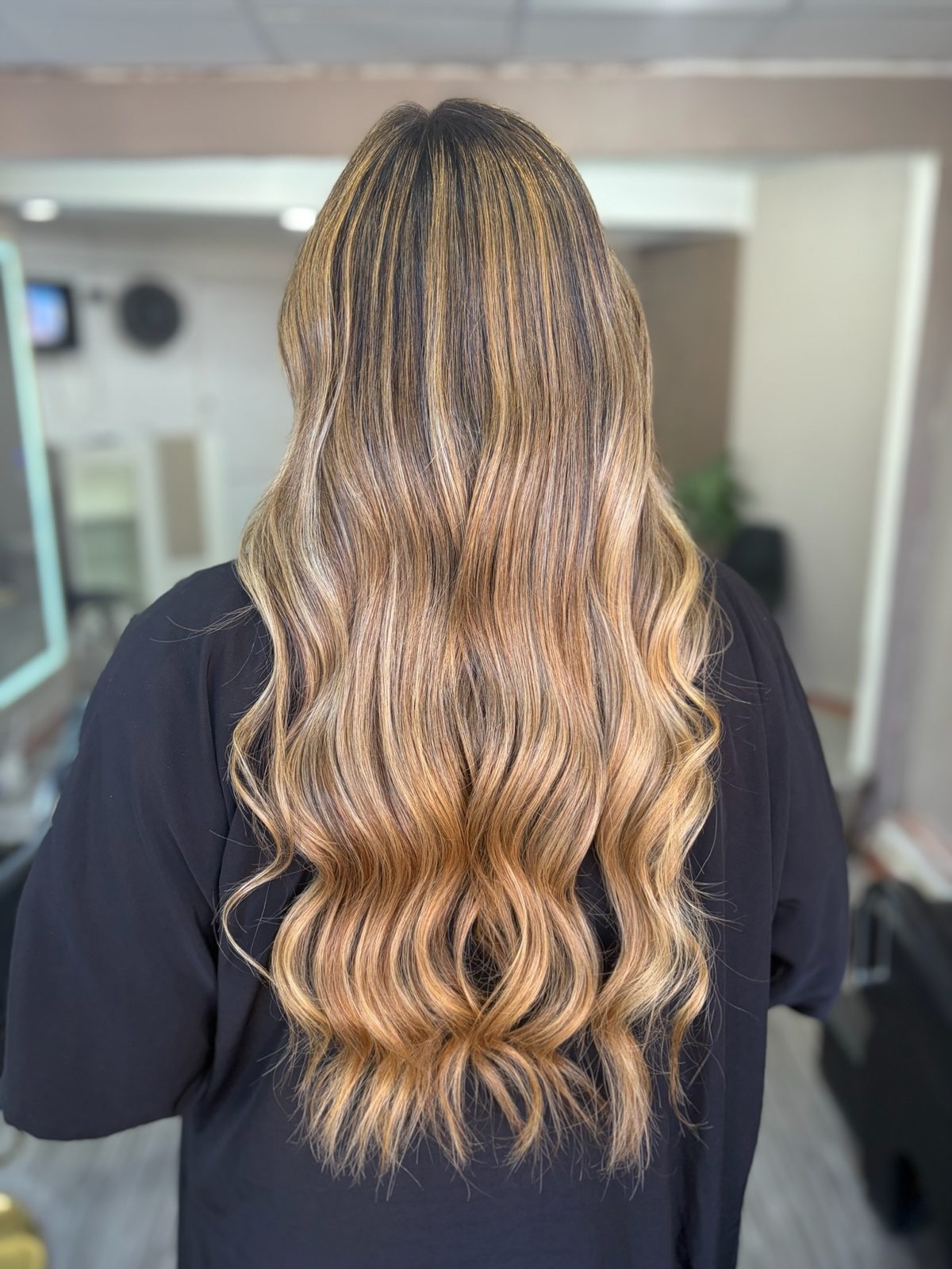 Balayage rubio miel
